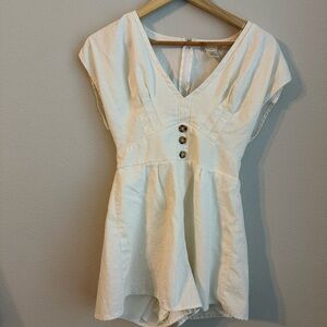 Altar'd State Cream V-Neck Romper